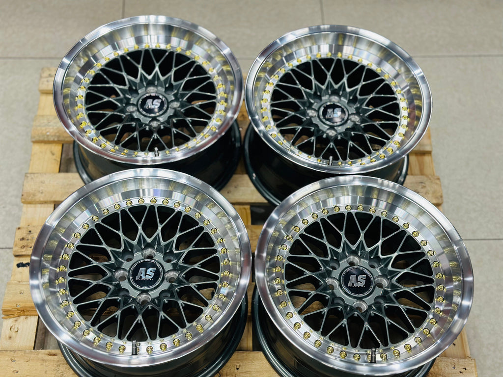 15” AS-7418 VS  GUNMETAL 4/100 4/114 wheels