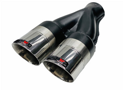 CHROME TIP MONTOYA TWIN TAILPIECE 63MM