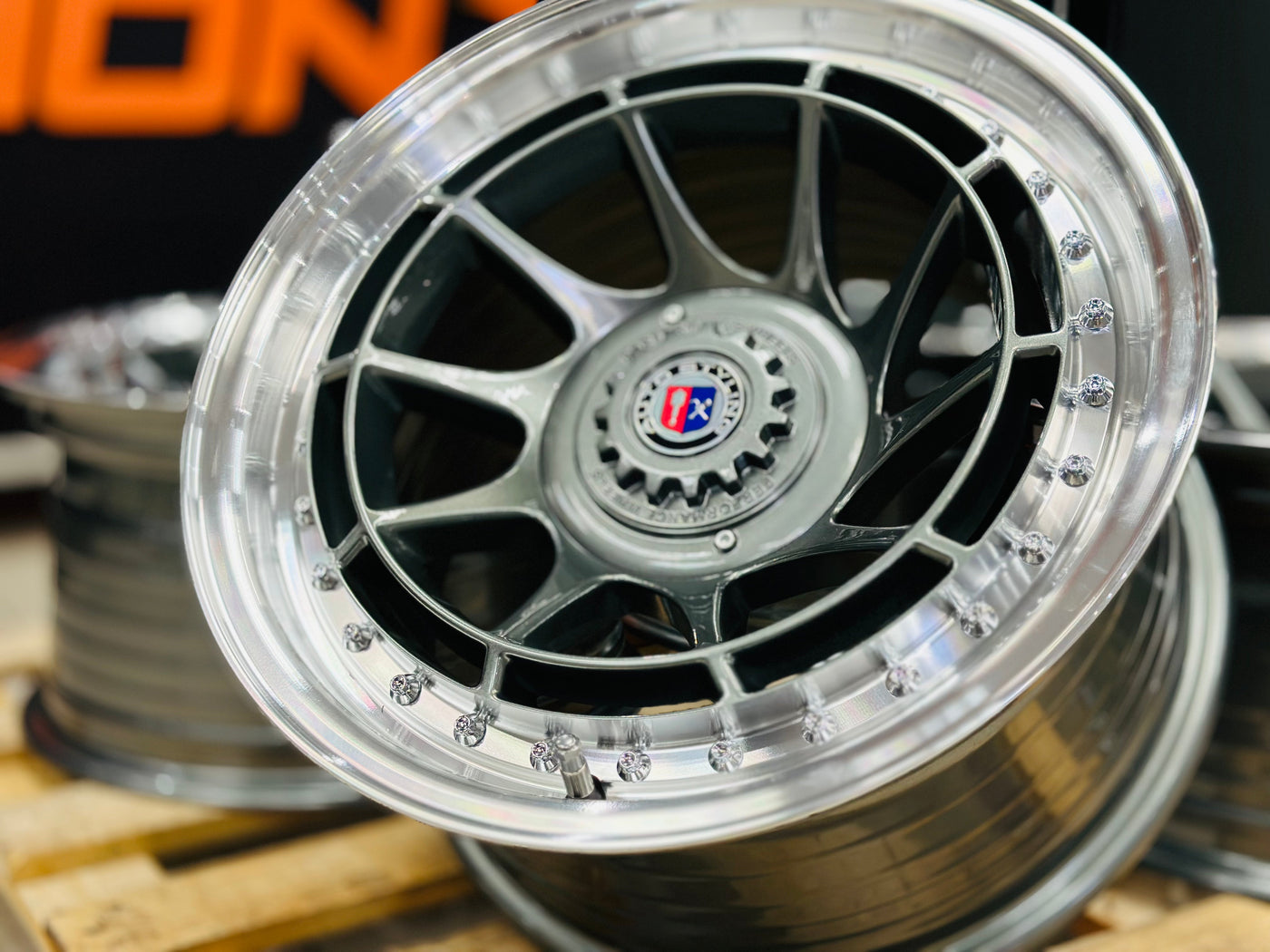 15” AS-7574 GUNMETAL 4/100 4/108 wheels