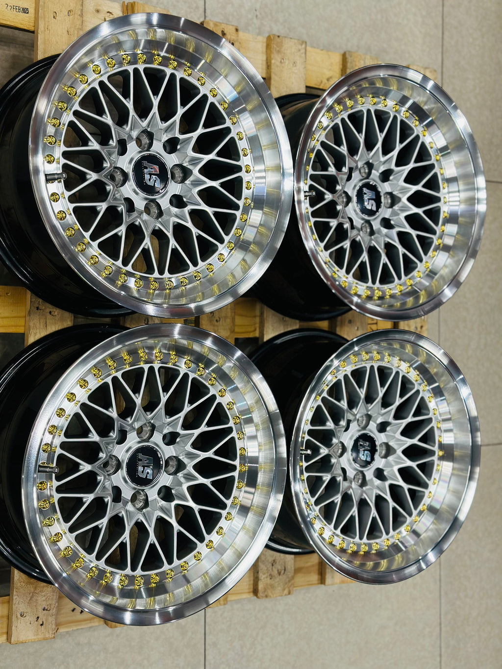 15” AS-7416 VS SILVER  4/100 4/114 wheels