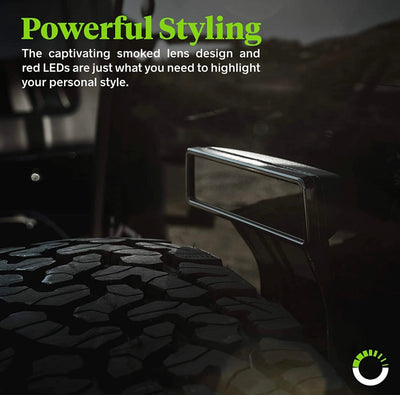 Jeep Wrangler 3rd brake light smoked led