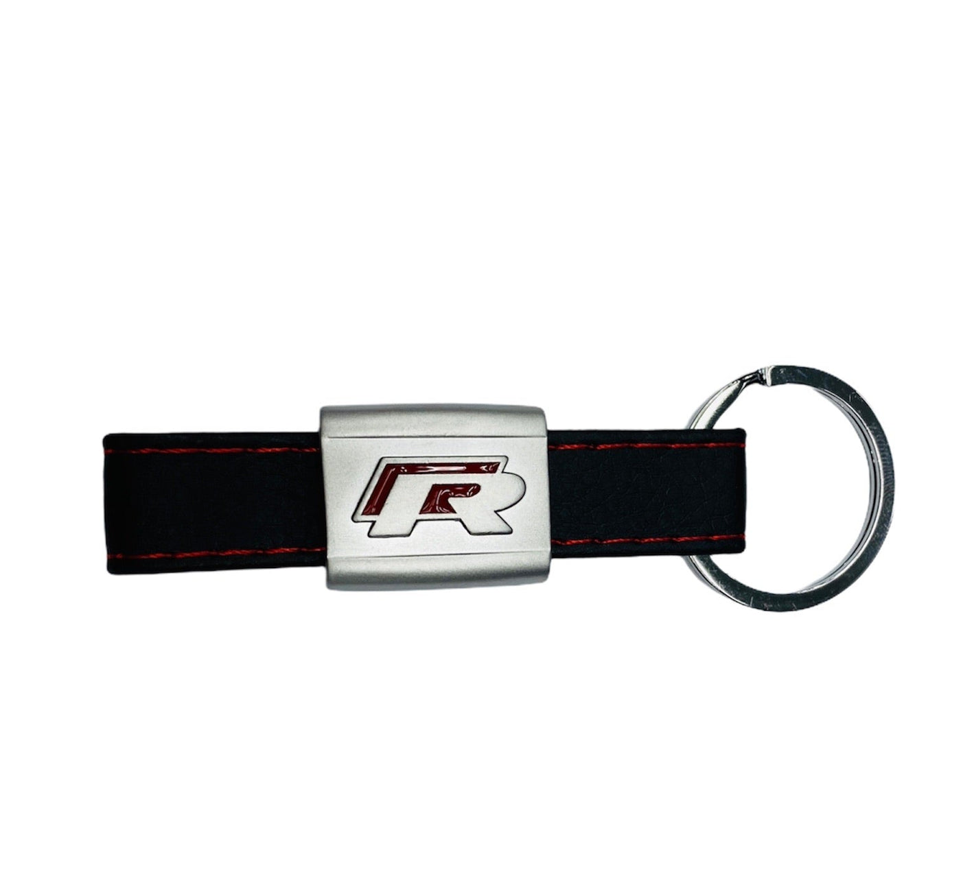 R KEY RING RED STITCH