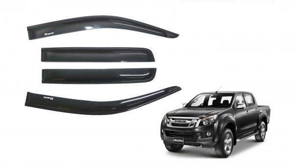 Isuzu D-max 2012-2020 Matt Black Weather Shields