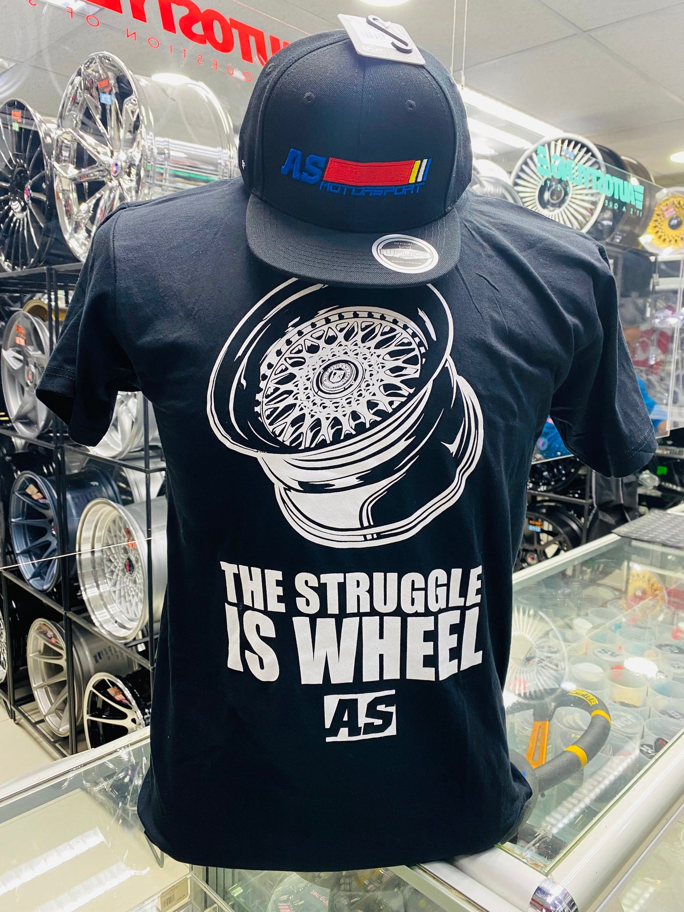 AS WHEEL STRUGGLE    T-SHIRT BLACK