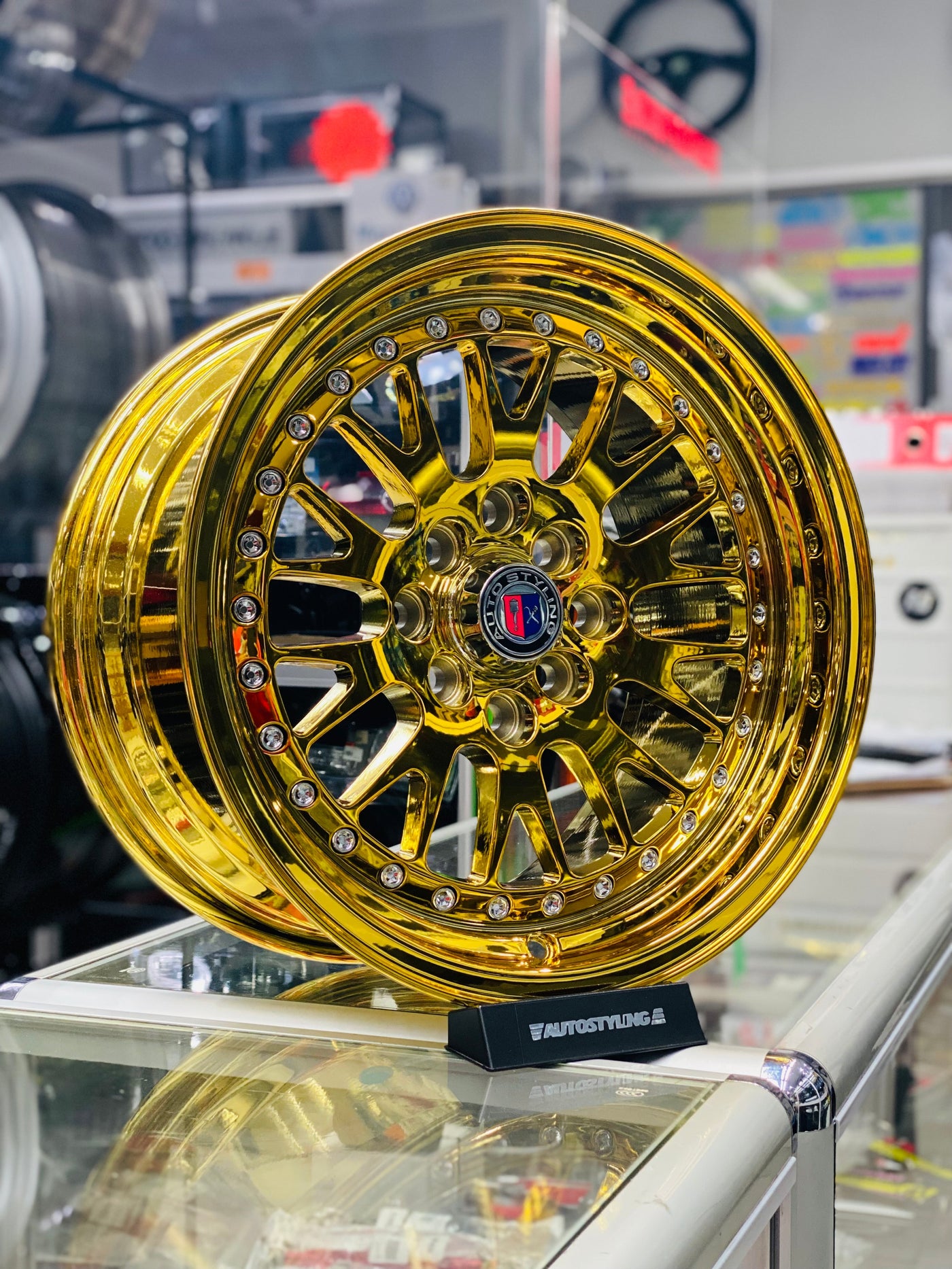 15” AS- CCW 4/100 & 4/114 GOLD CHROME