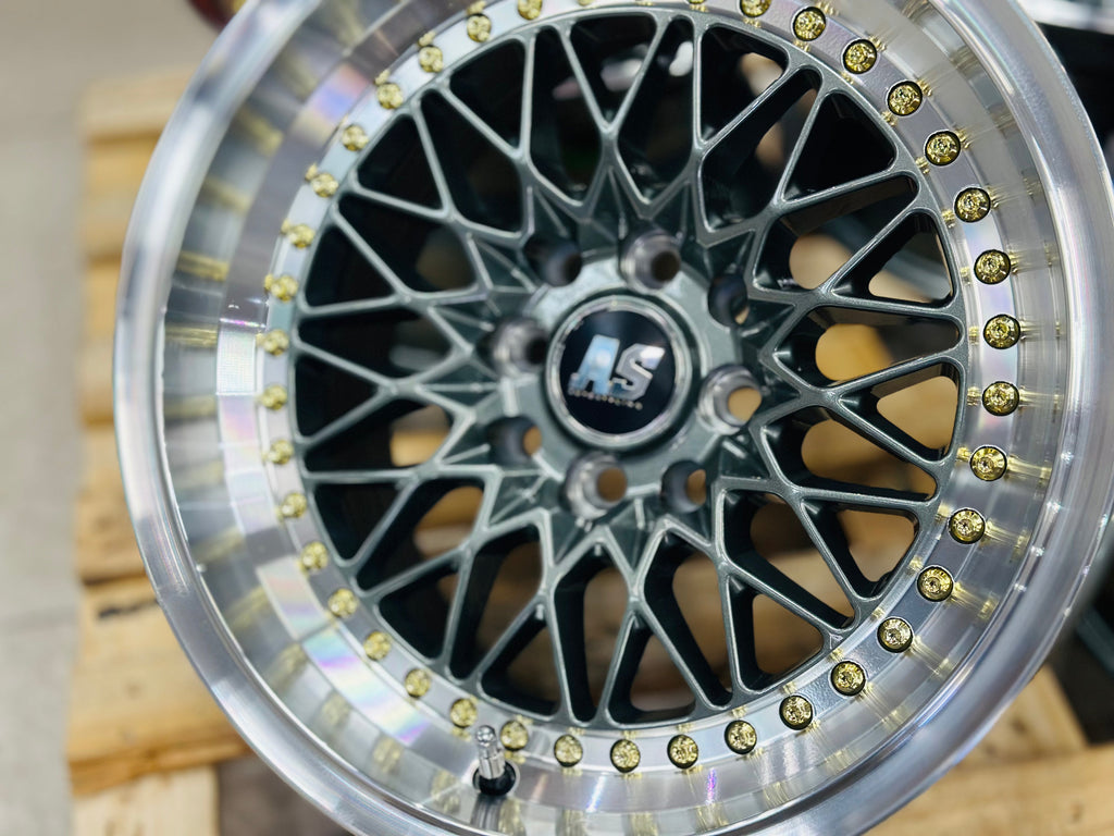 15” AS-7418 VS  GUNMETAL 4/100 4/114 wheels