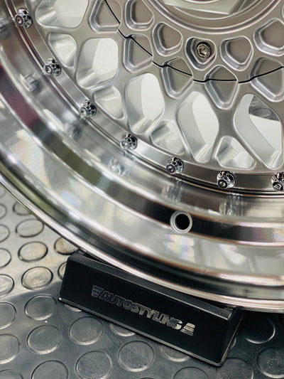 16” AS-MESH 8/9j 4/100 & 5/100 multi hole  SILVER