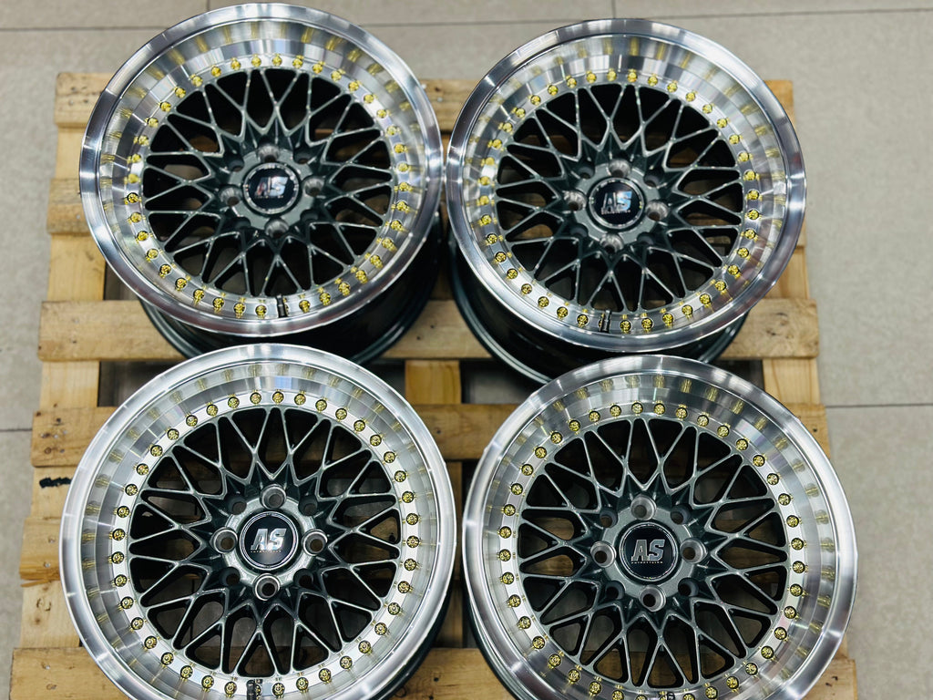 15” AS-7418 VS  GUNMETAL 4/100 4/114 wheels