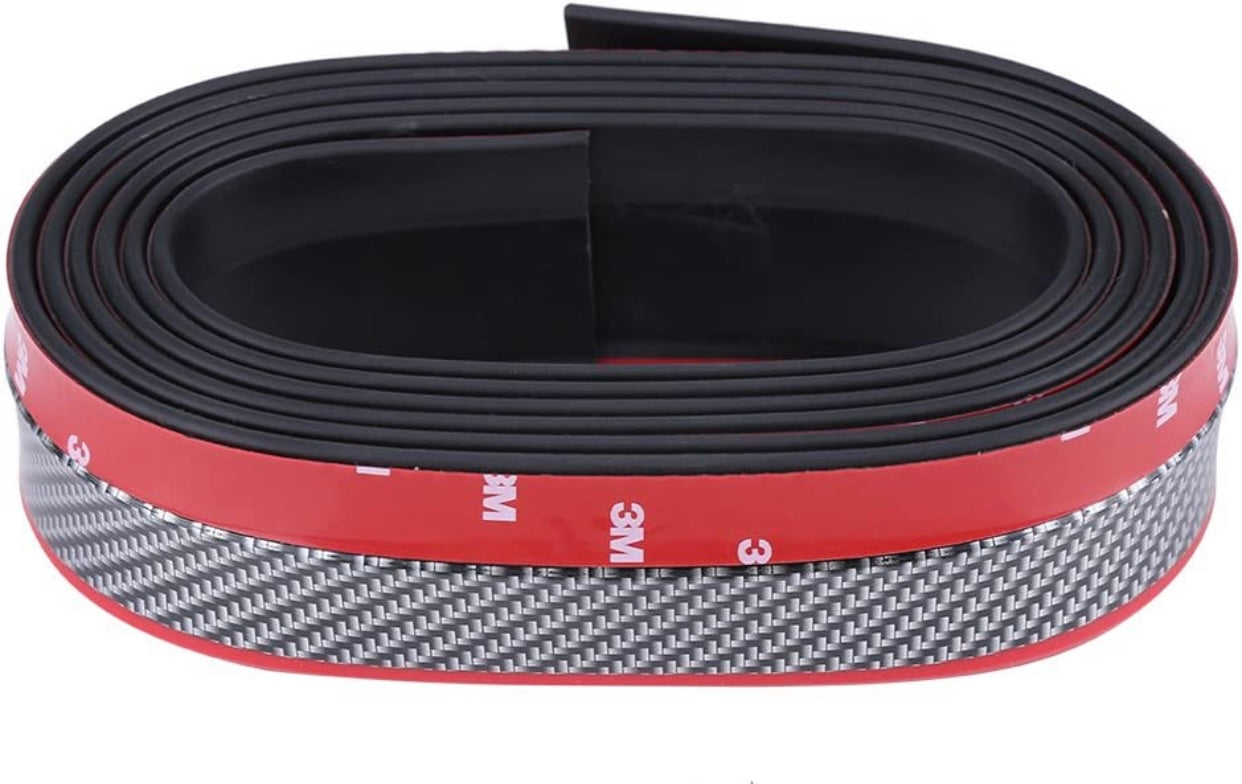 SAMURAI UNIVERSAL RUBBER FRONT SPOILER CARBON/ RED EDGE