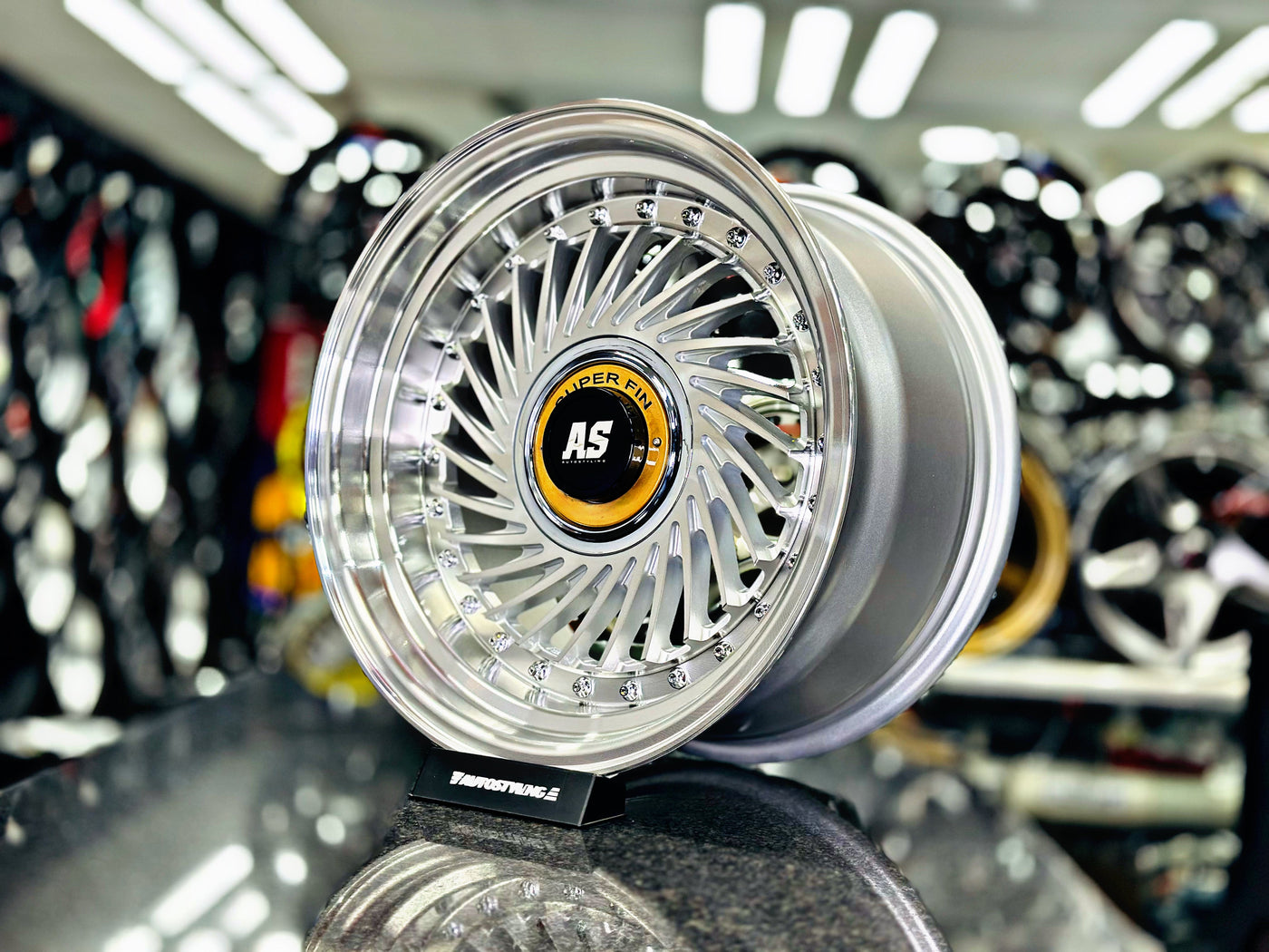 15” AS-SUPERFIN 4/100 & 4/114 SILVER MACHINE FACE  (E ) WHEELS