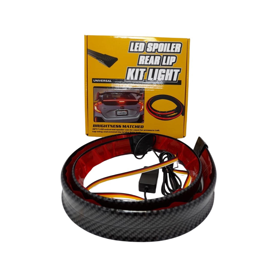 Samurai rubber carbon look boot lip with led