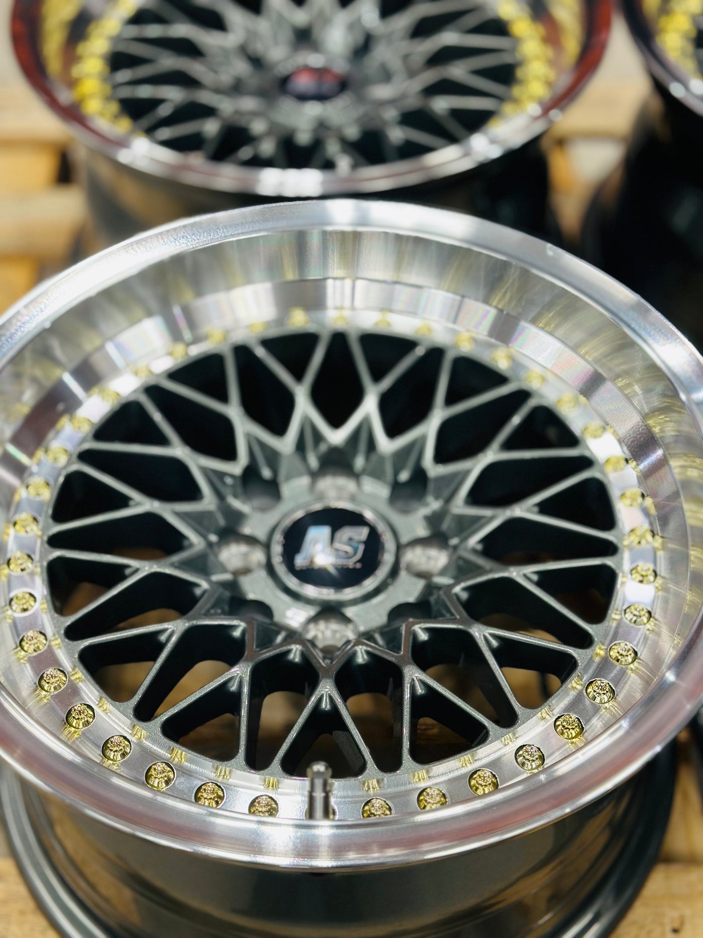 15” AS-7418 VS  GUNMETAL 4/100 4/114 wheels