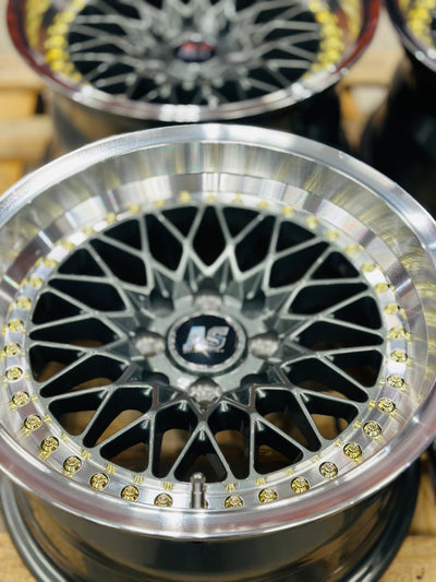 15” AS-7418 VS  GUNMETAL 4/100 4/114 wheels