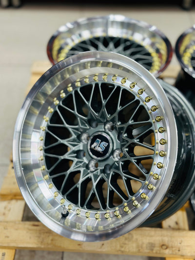 15” AS-7418 VS  GUNMETAL 4/100 4/114 wheels