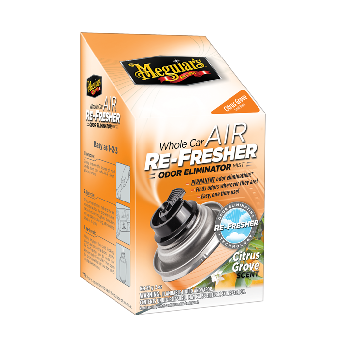 MEGUIARS WHOLE CAR AIR RE-FRESHER ODOR ELIMINATOR CITRUS GROVE