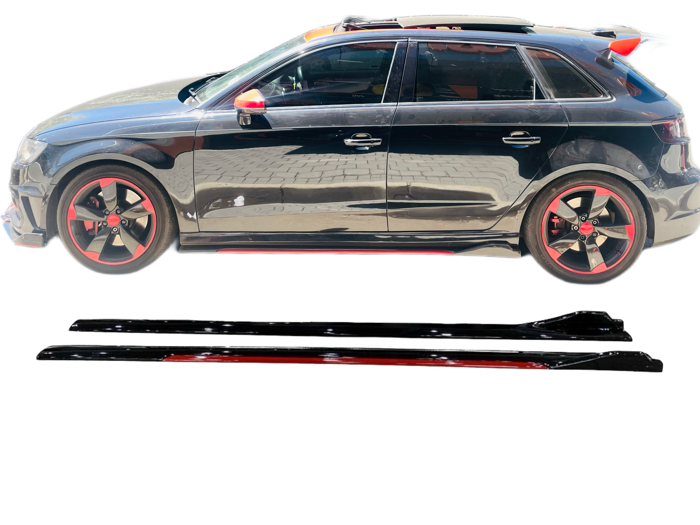 Universal Side Skirt with Red Accen