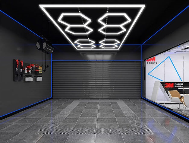 Designer Hexagon /arrow led lights 4.8m x2.4m