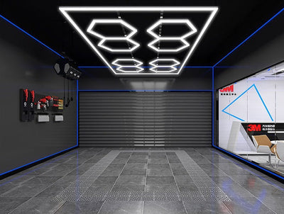 Designer Hexagon /arrow led lights 4.8m x2.4m