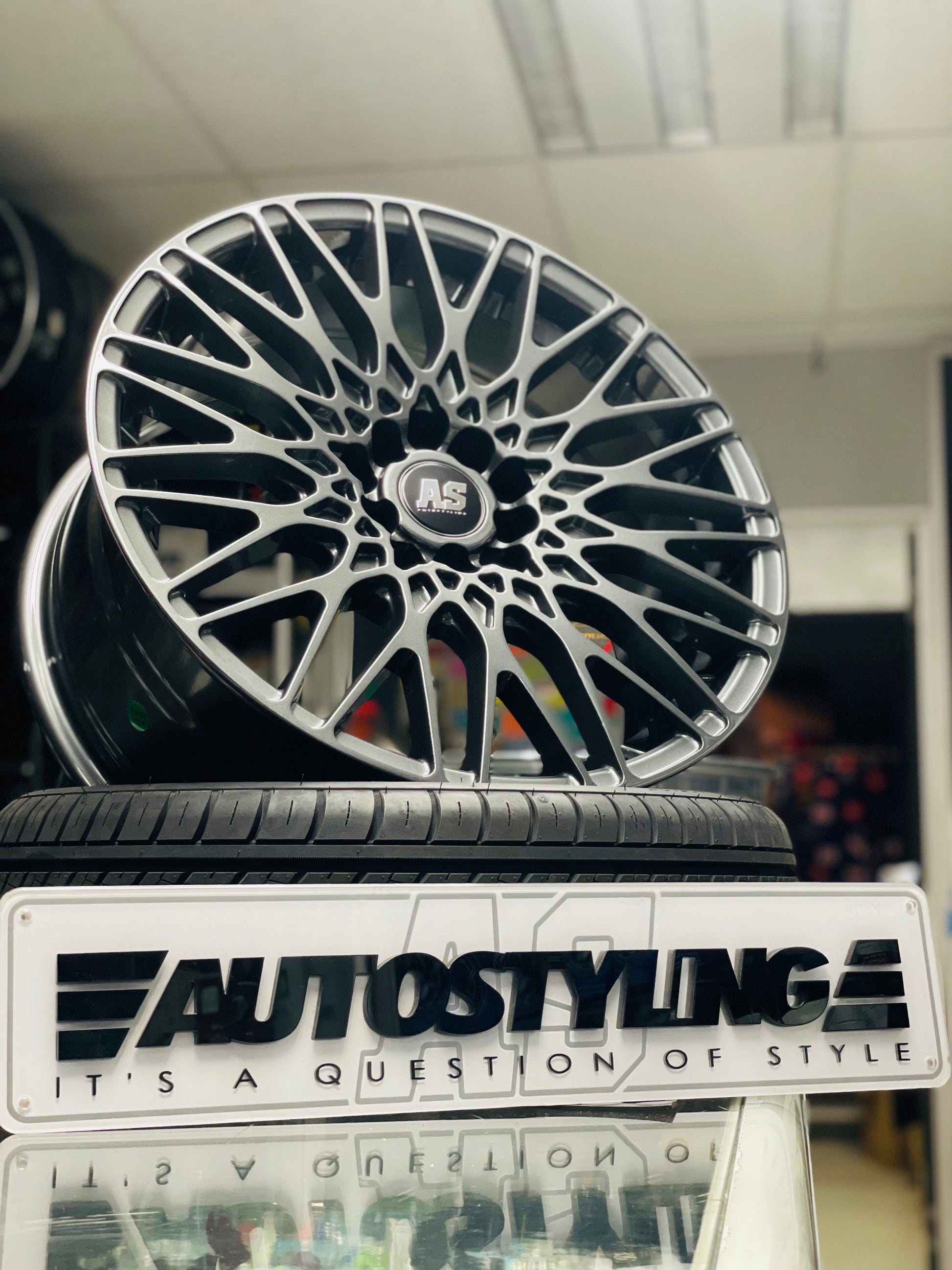 17" AS-7895 5/100& 5/114 GUNMETAL WHEELS