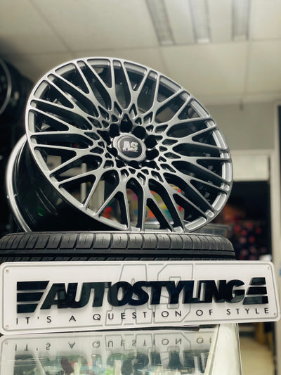 17" AS-7895 5/100& 5/114 GUNMETAL WHEELS