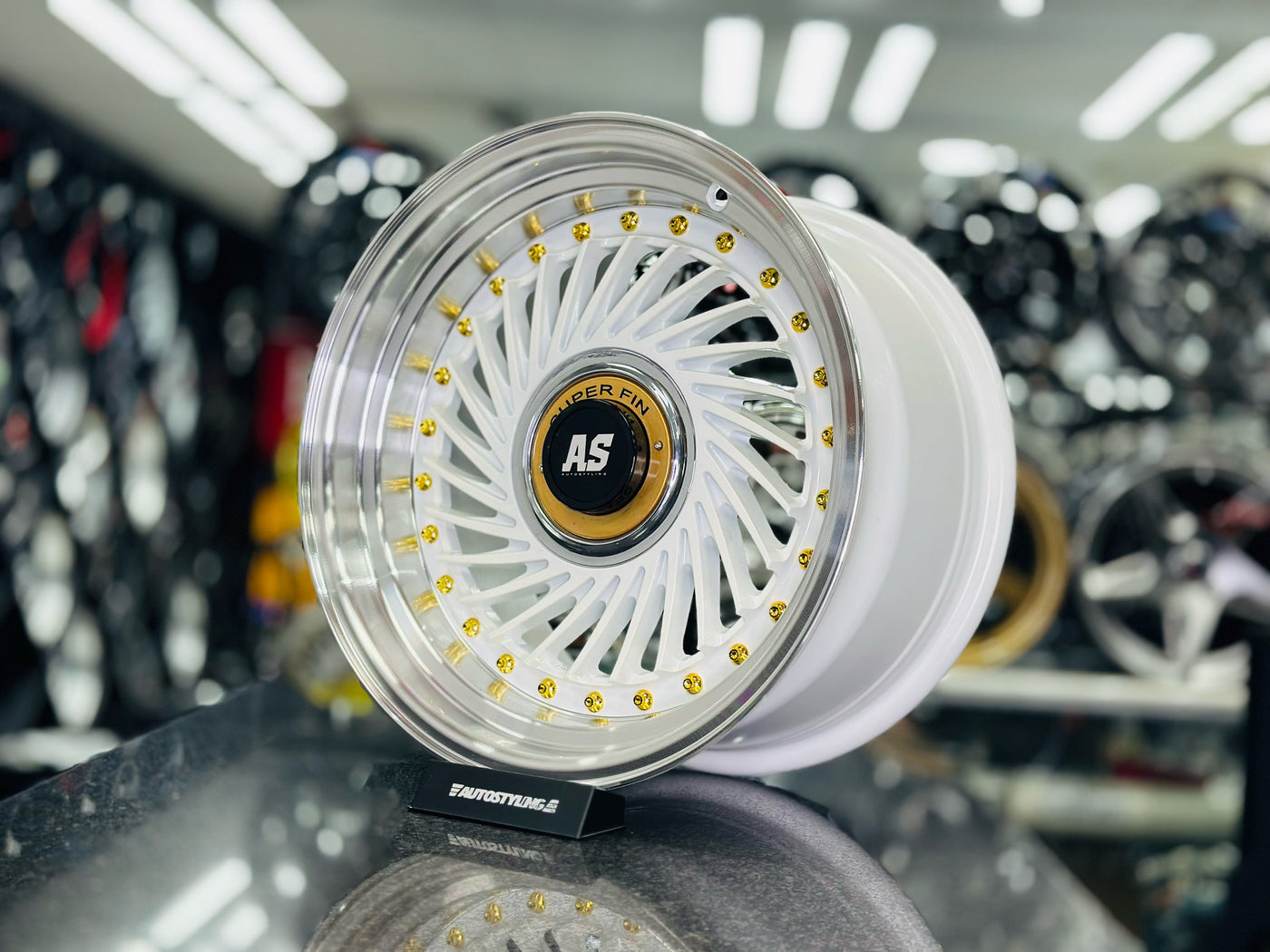 15” AS-SUPERFIN 4/100 & 4/108 WHITE  WHEELS