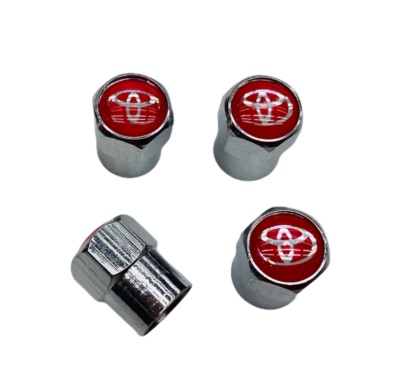 RED TOYOTA VALVE CAPS