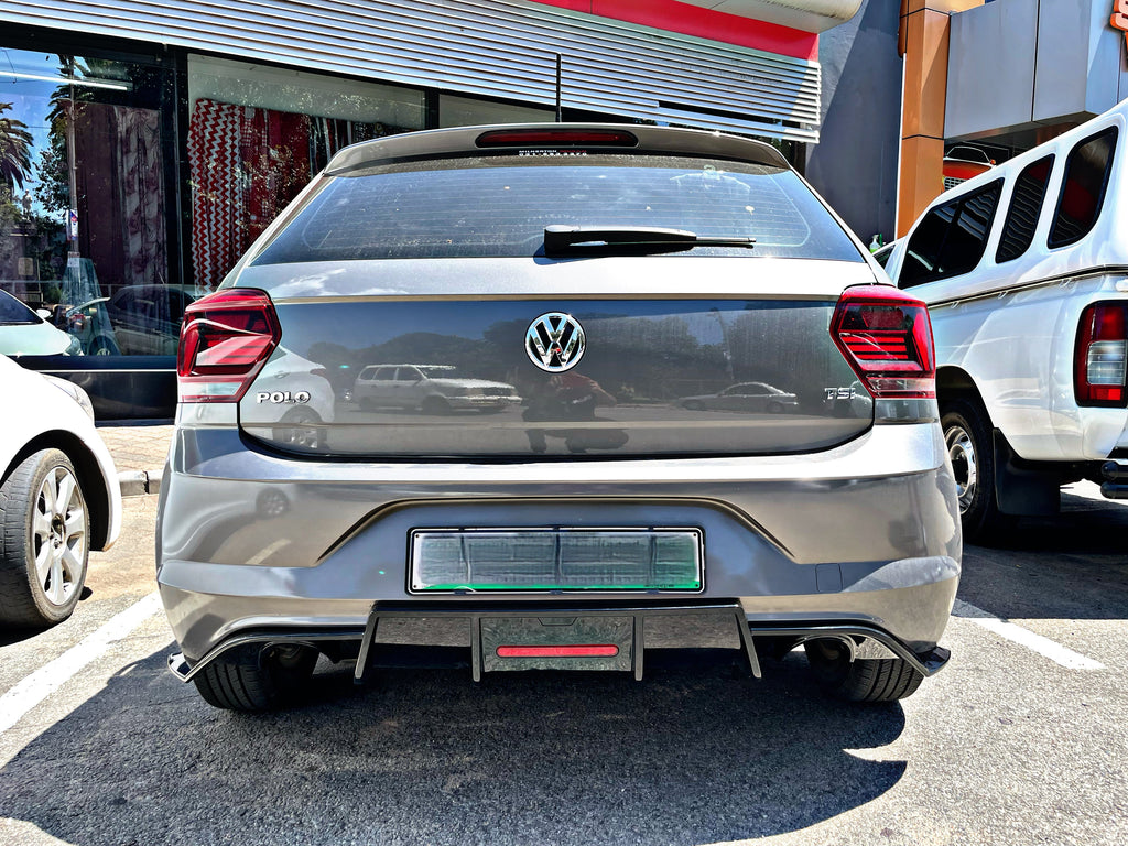 VW POLO 8 / AW TSI  REAR DIFFUSER WITH LED LIGHT