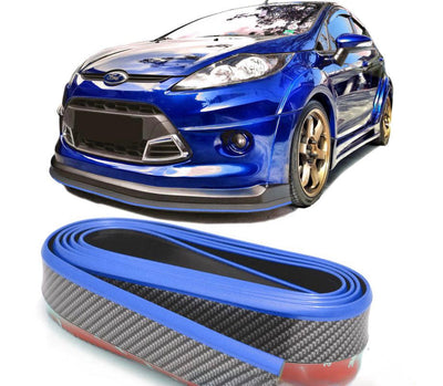 SAMURAI UNIVERSAL RUBBER FRONT SPOILER CARBON/ RED EDGE