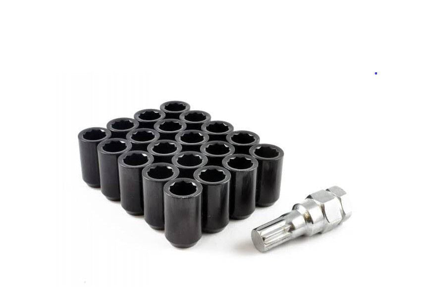 WHEEL LOCK NUTS 12MM x 1.5 BLACK 20 pack