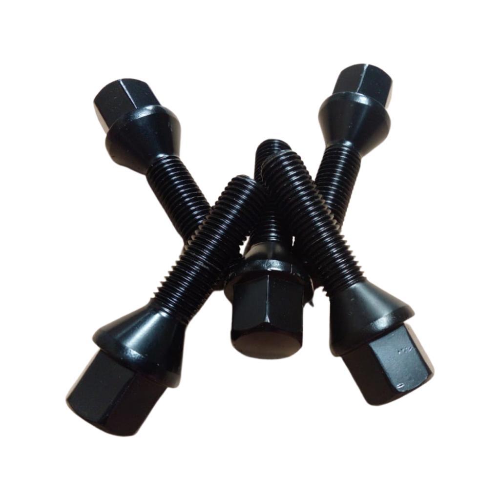 BLACK WHEEL BOLTS 12X1.5mm & 14x1.5mm Black Bolts