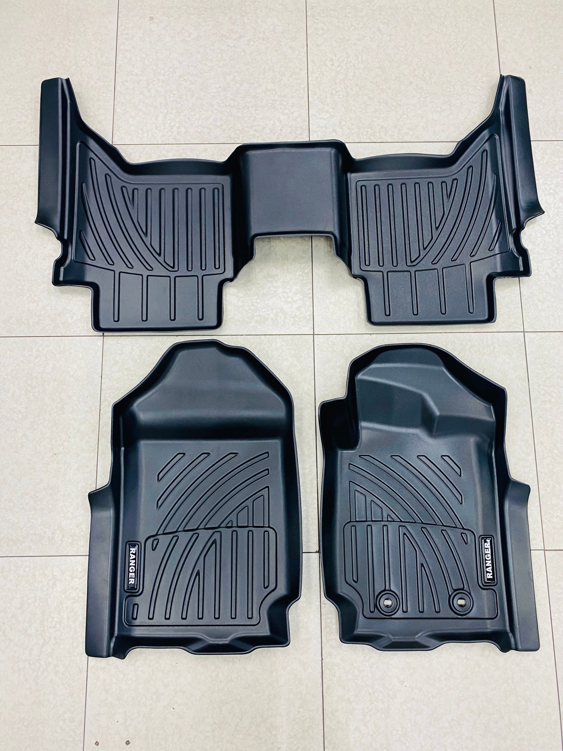 Ford ranger 2012-2020 plastic moulded interior lining mat set