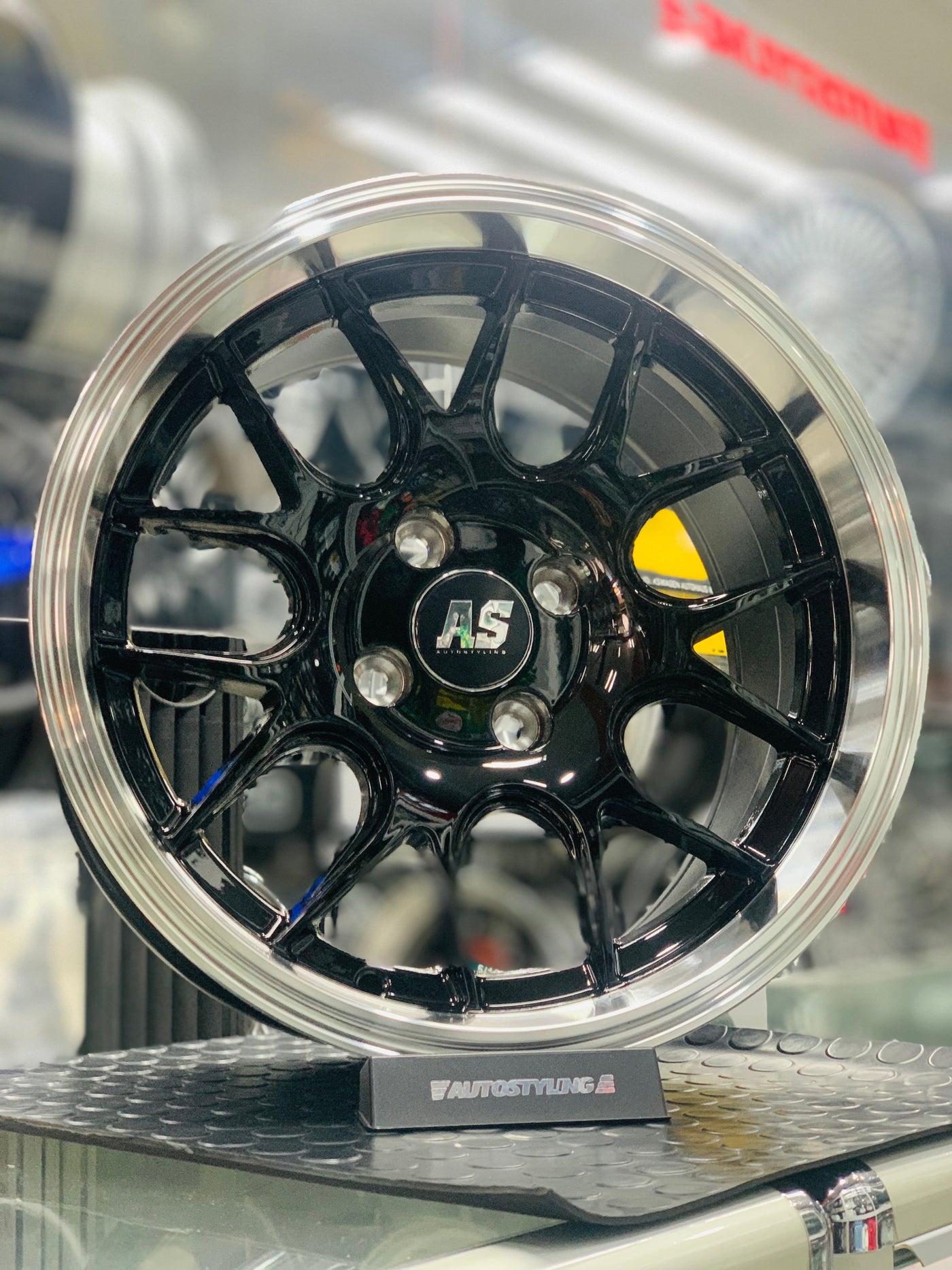 15” AS-TRW 1007 4/100 gloss black  wheels