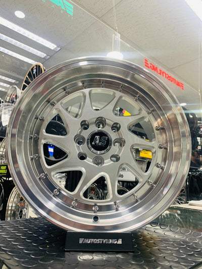 15” AS-AW091 4/100 & 4/114 multi pcd silver wheels