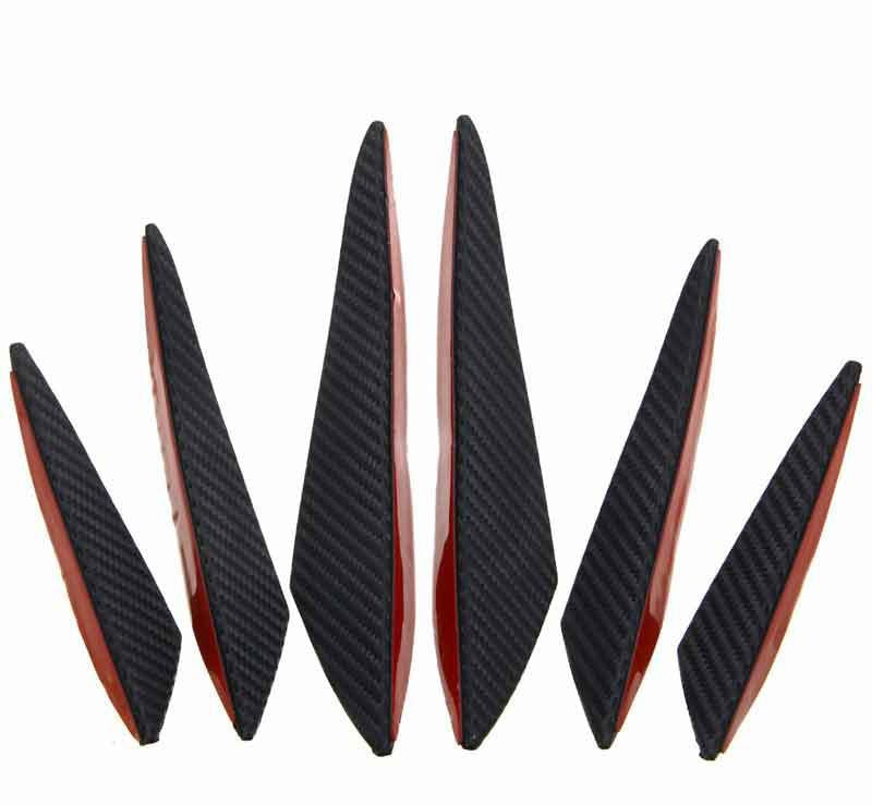 Car Front Bumper Canards Carbon Fiber Car-styling Bumper Lip Splitter Body Spoiler Canards Auto Exterior