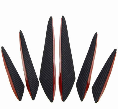 Car Front Bumper Canards Carbon Fiber Car-styling Bumper Lip Splitter Body Spoiler Canards Auto Exterior