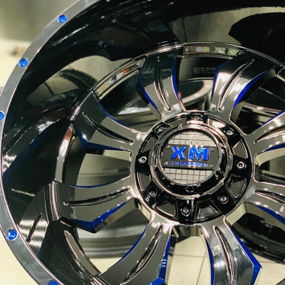 20” AS-XM322   20X12J GLOSS BLACK/ BLUE
