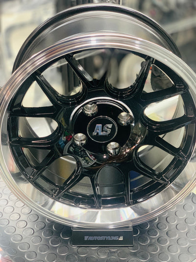 15” AS-TRW 1007 4/100 gloss black  wheels