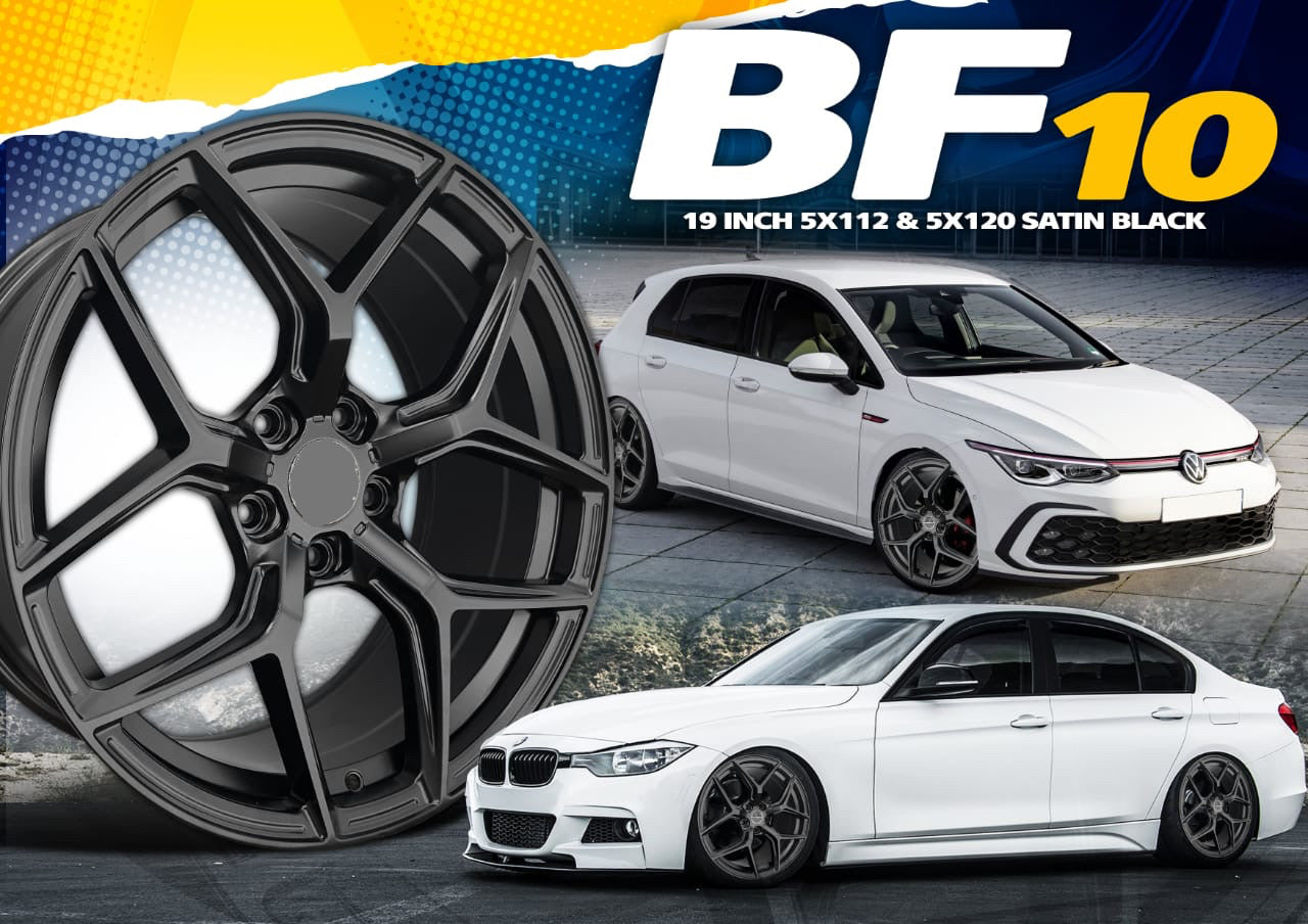 19” AS-BF10 5X112 & 5x120 SATIN BLACK