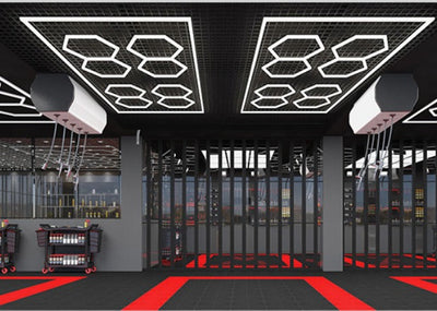 Designer Hexagon /arrow led lights 4.8m x2.4m