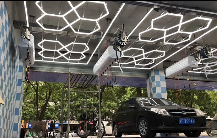 Designer Hexagon /arrow led lights 4.8m x2.4m