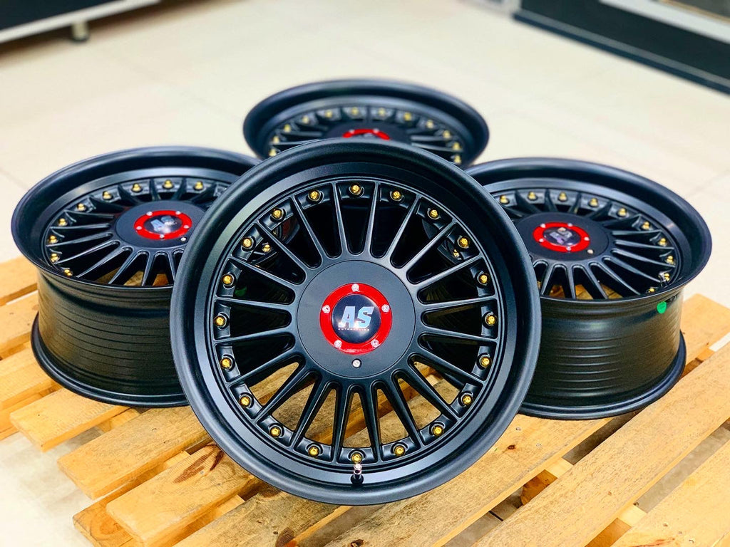 17'' AS-PINA SATIN BLACK 5x100 & 5x114 MULTI PCD WHEELS