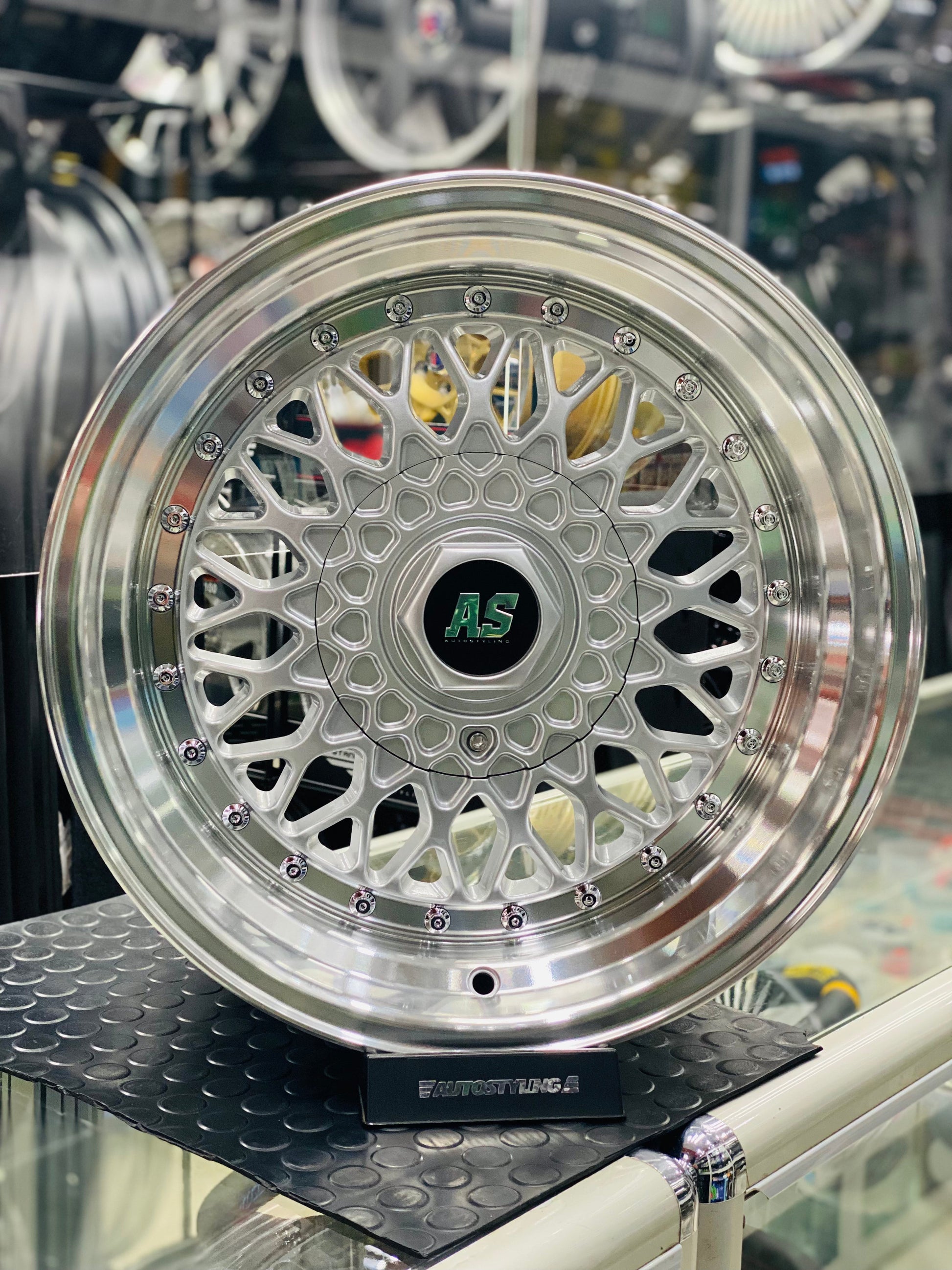 16” AS-MESH 8/9j 4/100 & 5/100 multi hole  SILVER