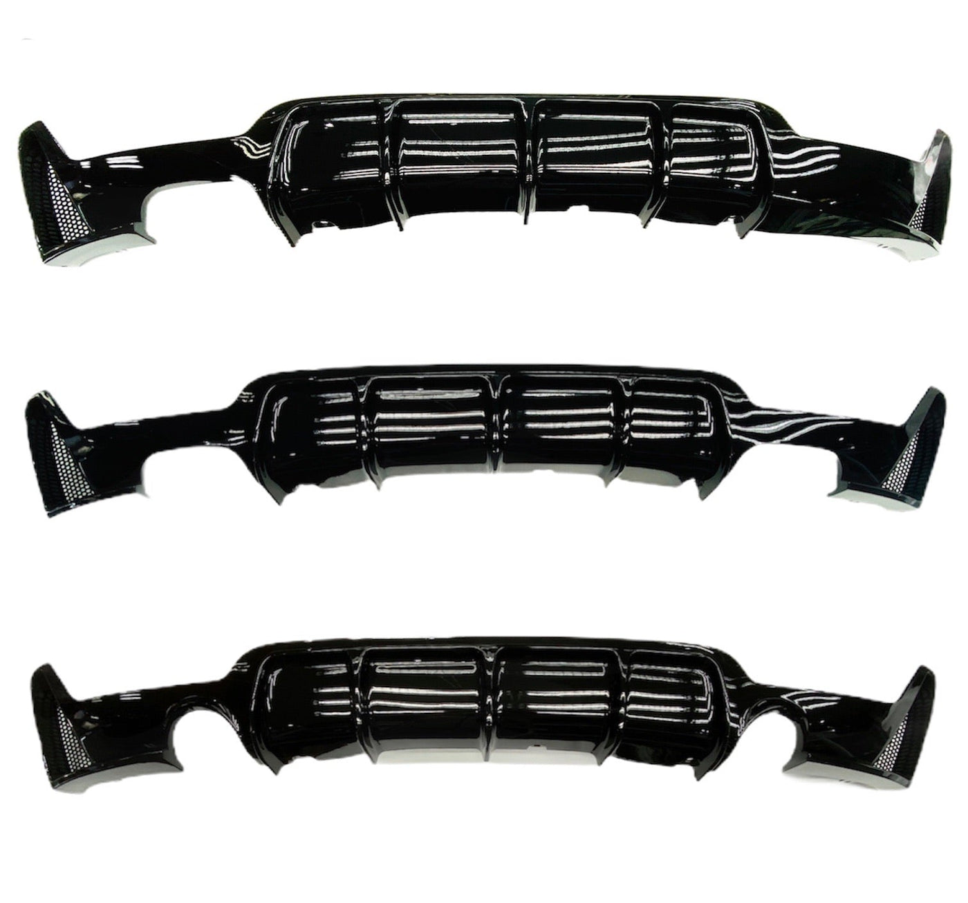 BMW F32 REAR BUMPER DIFFUSERS GLOSS BLACK