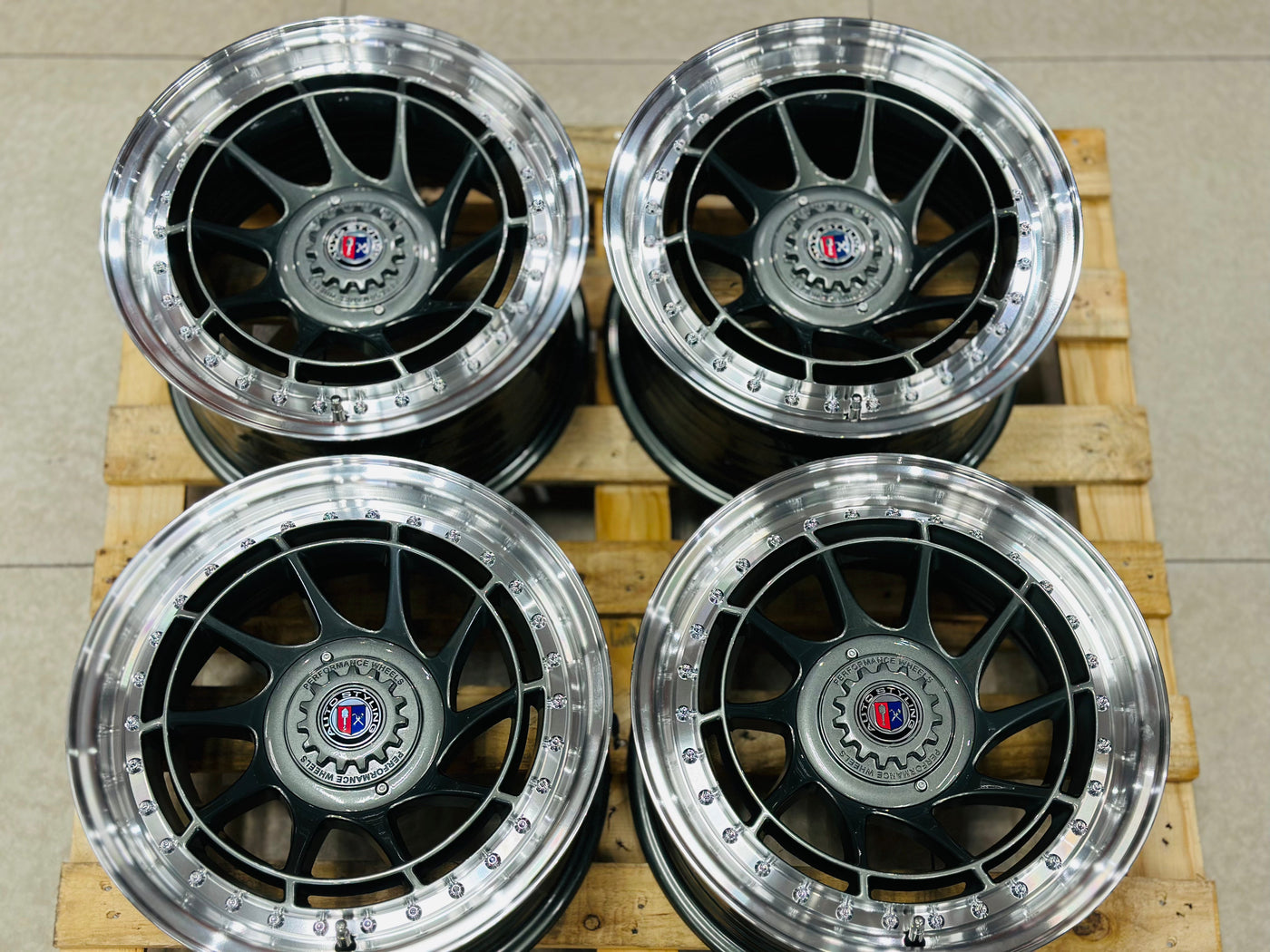 15” AS-7158  GUNMETAL 4/100 4/114 wheels