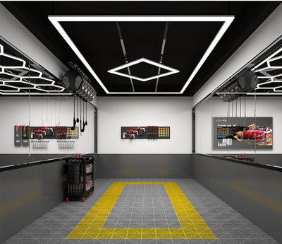 Designer Hexagon /arrow led lights 4.8m x2.4m