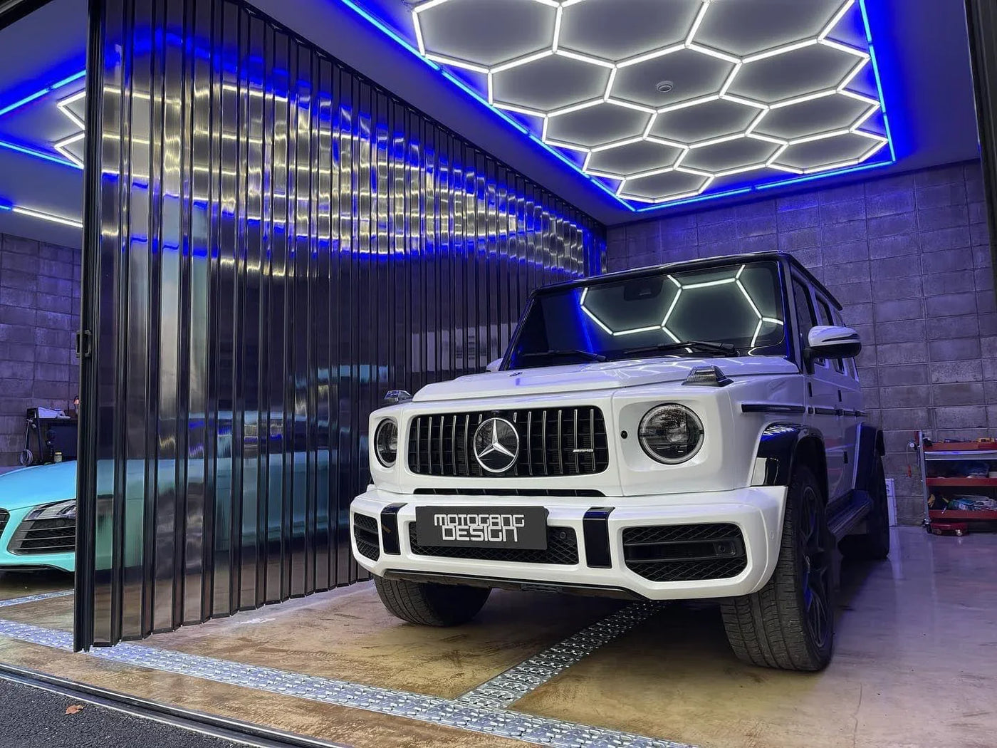 Designer Hexagon /arrow led lights 4.8m x2.4m