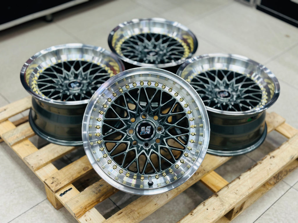 15” AS-7418 VS  GUNMETAL 4/100 4/114 wheels