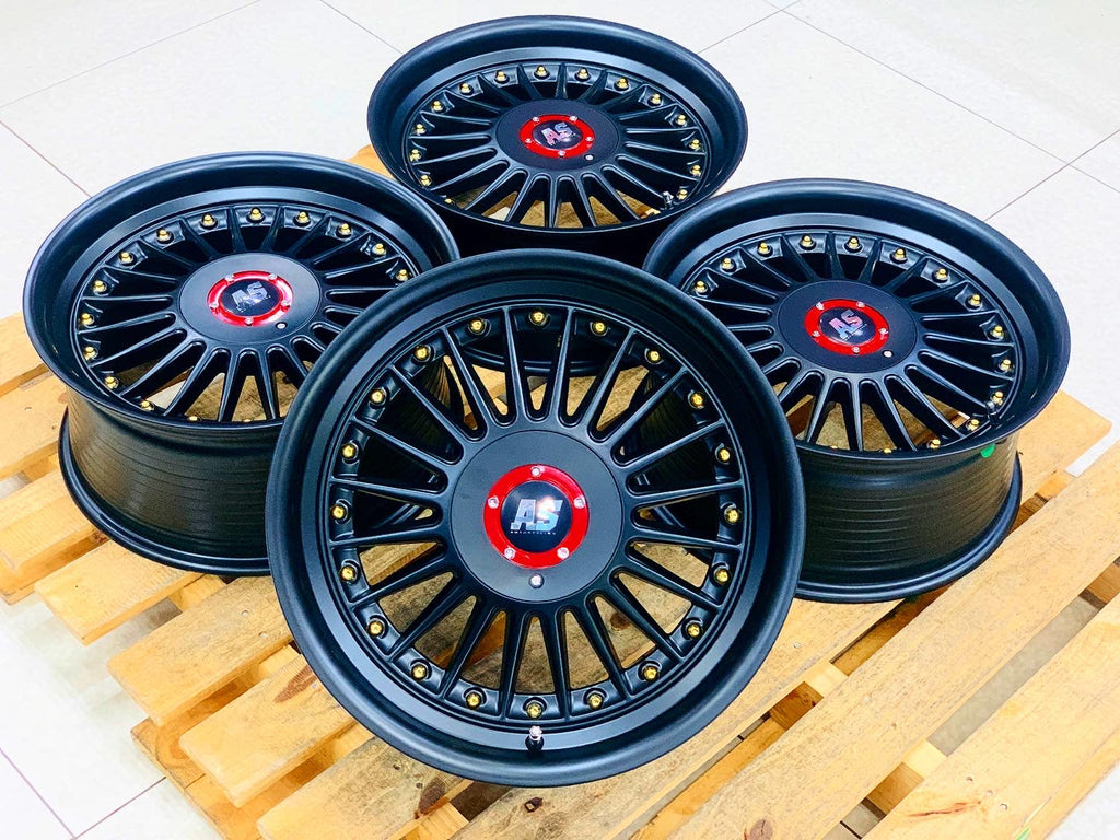 17'' AS-PINA SATIN BLACK 5x100 & 5x114 MULTI PCD WHEELS