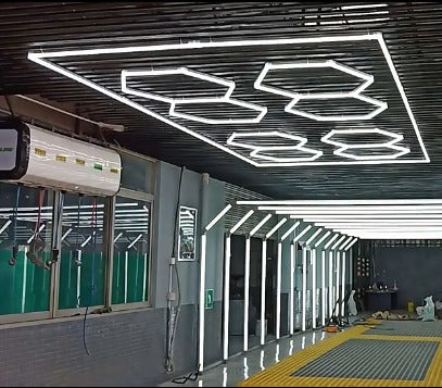 Designer Hexagon /arrow led lights 4.8m x2.4m