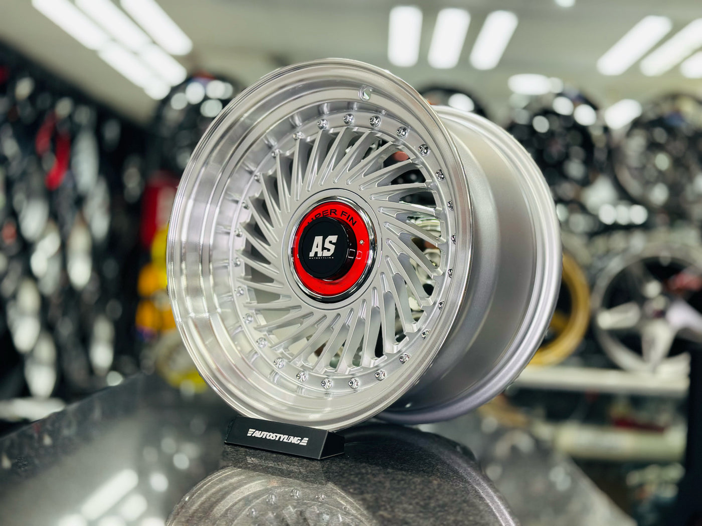 15” AS-SUPERFIN (A) 4/100 & 4/114 SILVER   WHEELS